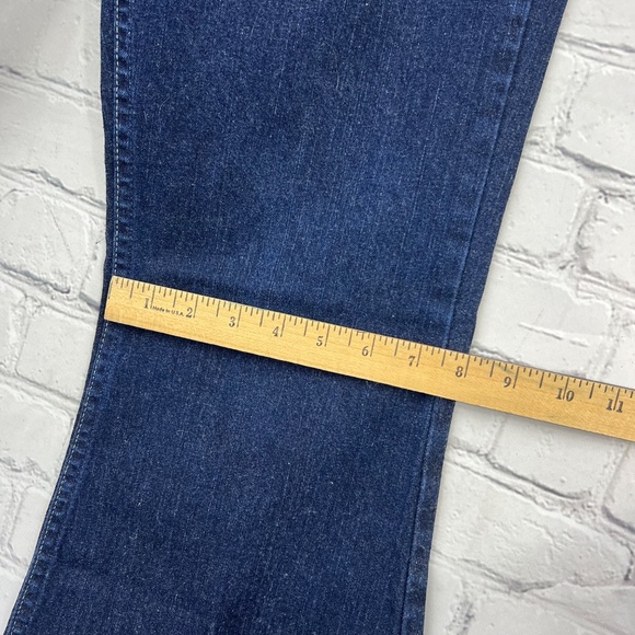 👖VINTAGE |•SILVER JEANS•| Dark Wash Flare Leg Jeans 30X28 Short - Picture 15 of 16